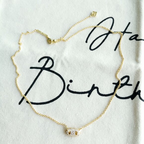 Kendra Scott Pave Necklace - Bailey - White CZ Gold - Picture 2 of 3